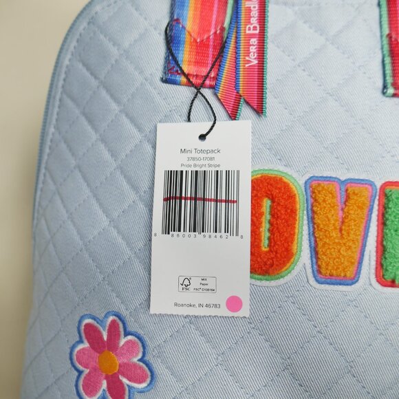 Set Vera Bradley Mini Totepack & Small Crossbody Love Is Love Rainbow Pride NWT - Picture 7 of 16